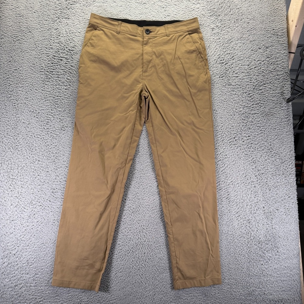 George Pant Mens 36x32 Beige Nylon Windbreaker Straight Gorpcore Hiking Stretch